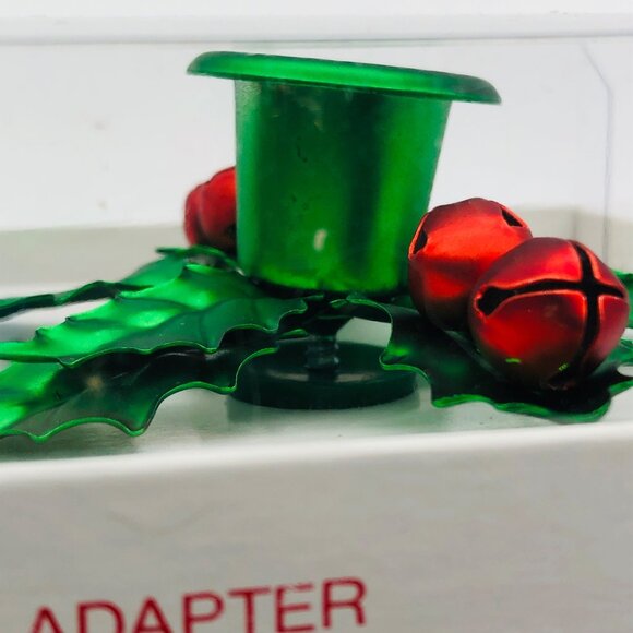 Vintage Department 56 Holly Bell Candle Adapter Set - Picture 3 of 3